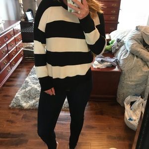 Black and white sweater